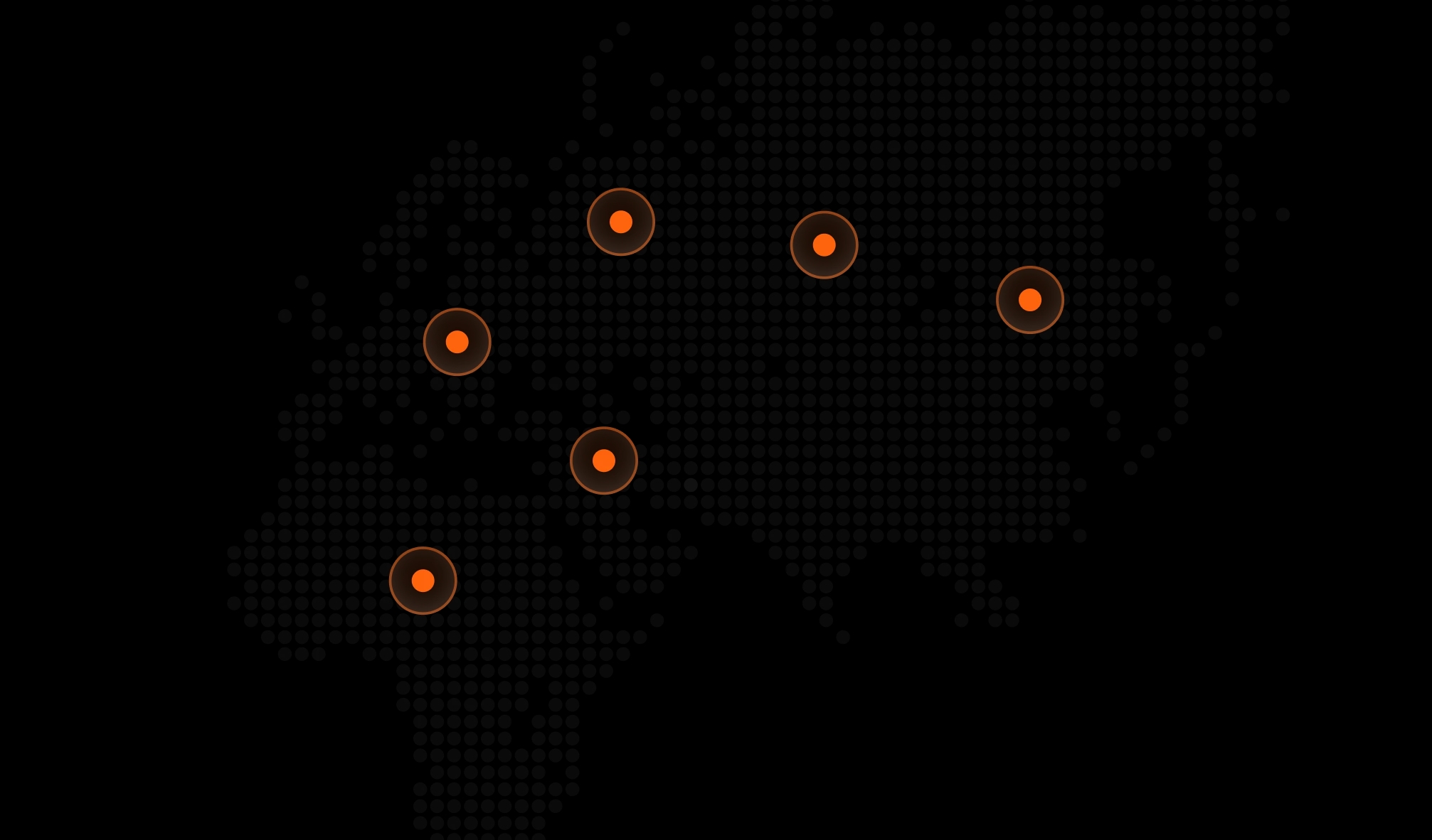 Dotted map of Europe with Hetzner data-center regions highlighted