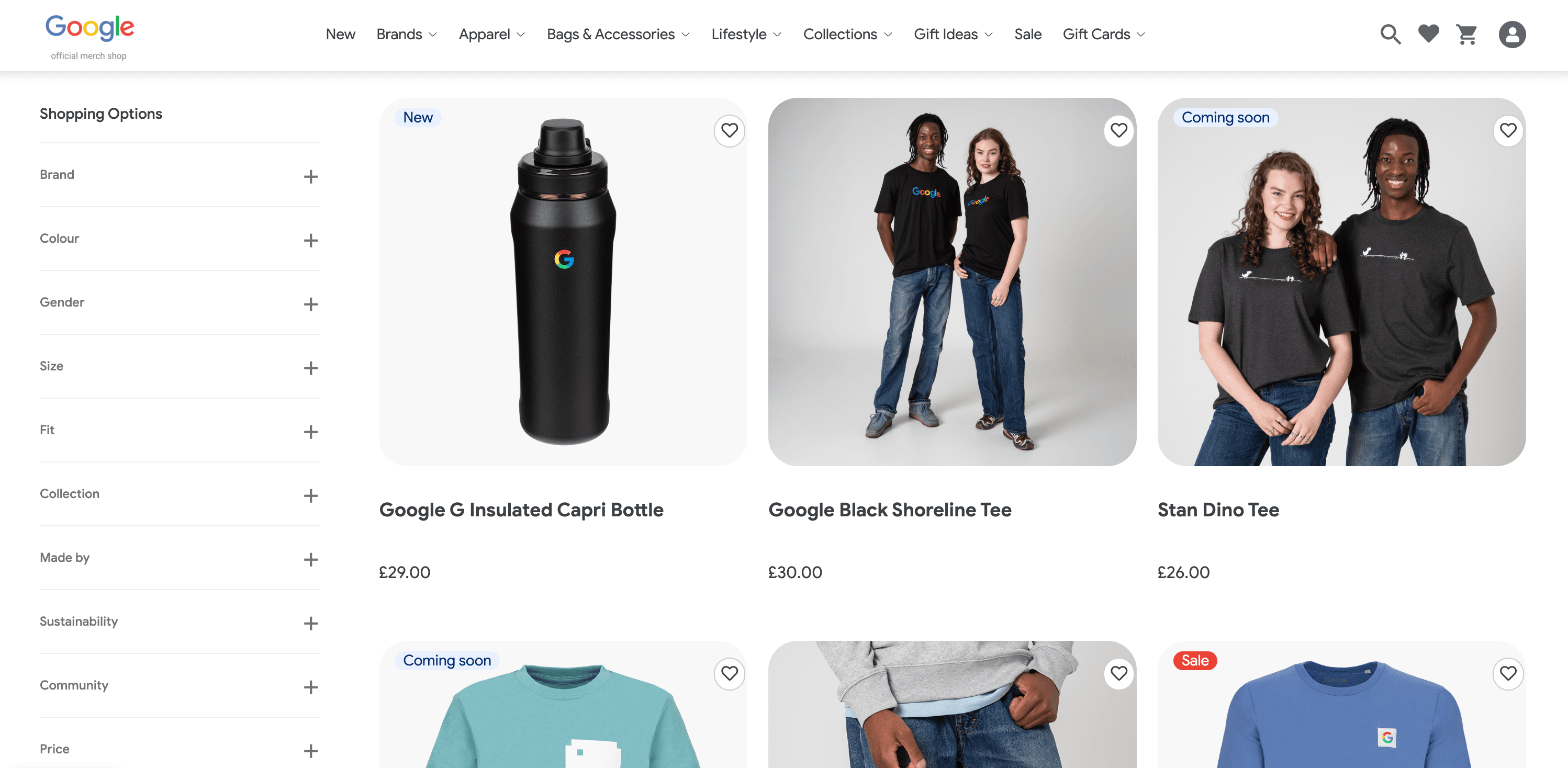 Google Merch Website is in Magento