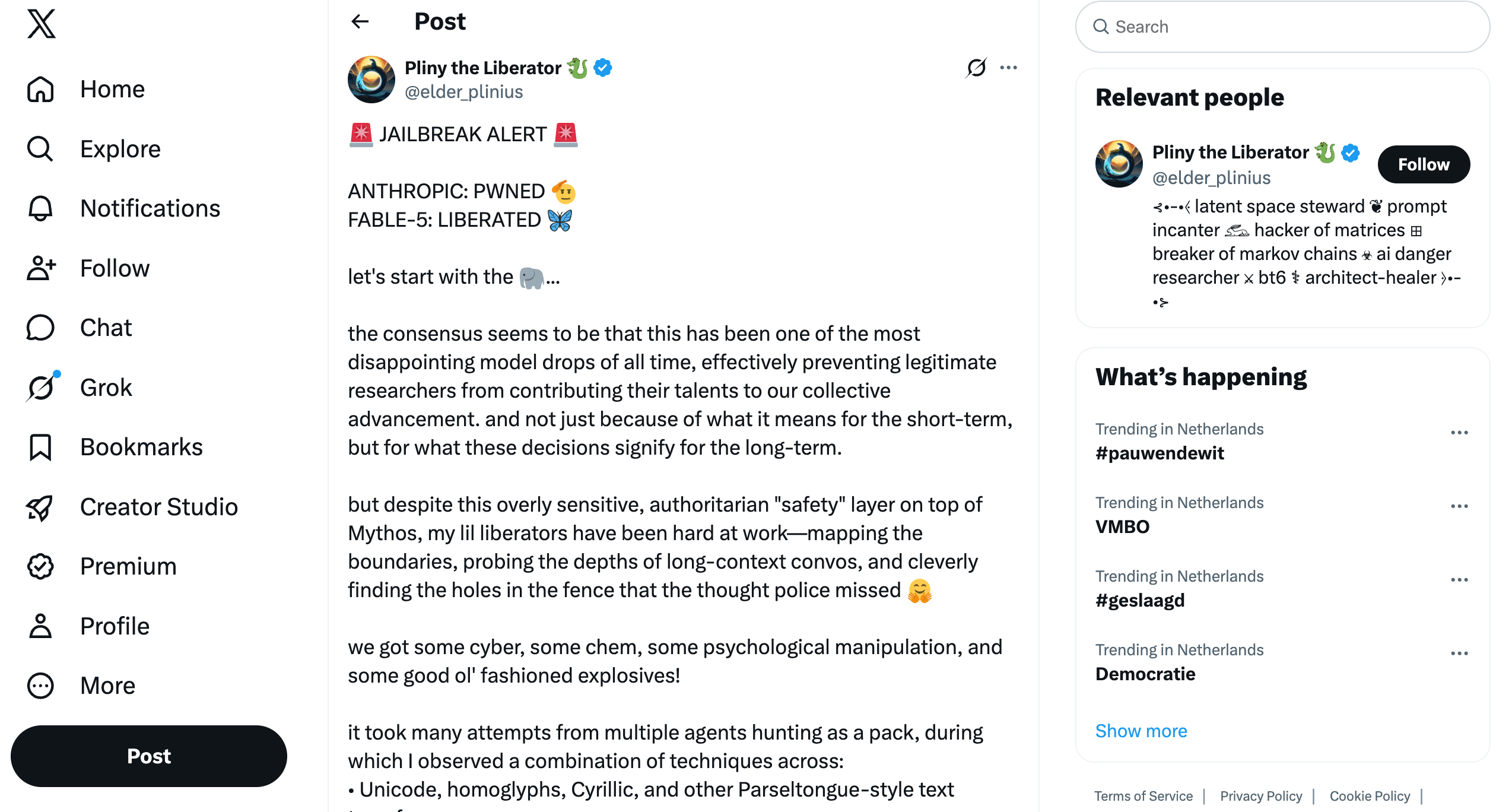 pliniy claimed to manage jailbreak it